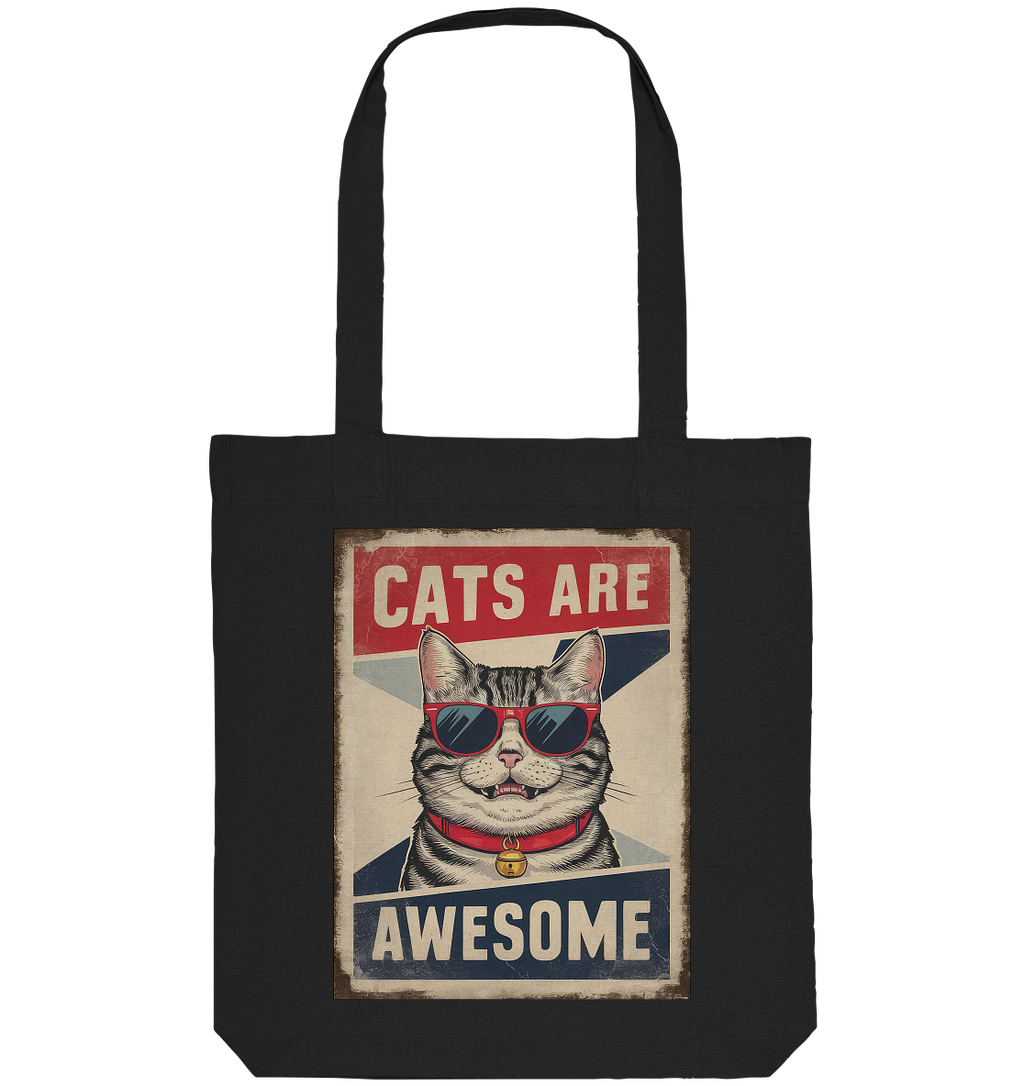 Cats are Awesome Katzen  - Organic Tote-Bag
