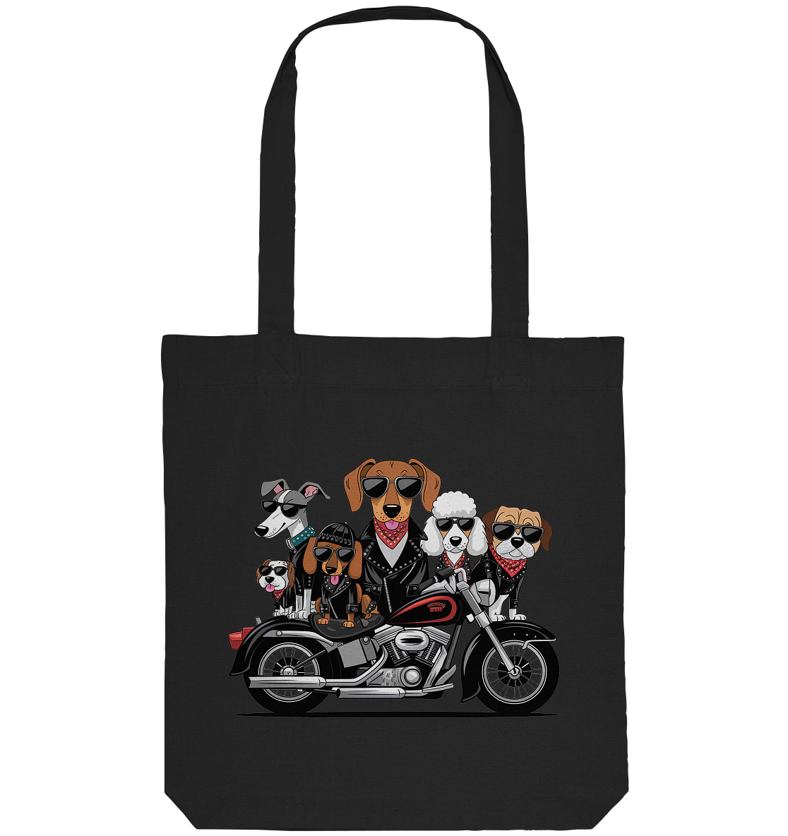 Hunde Biker Gang Fun - Organic Tote-Bag