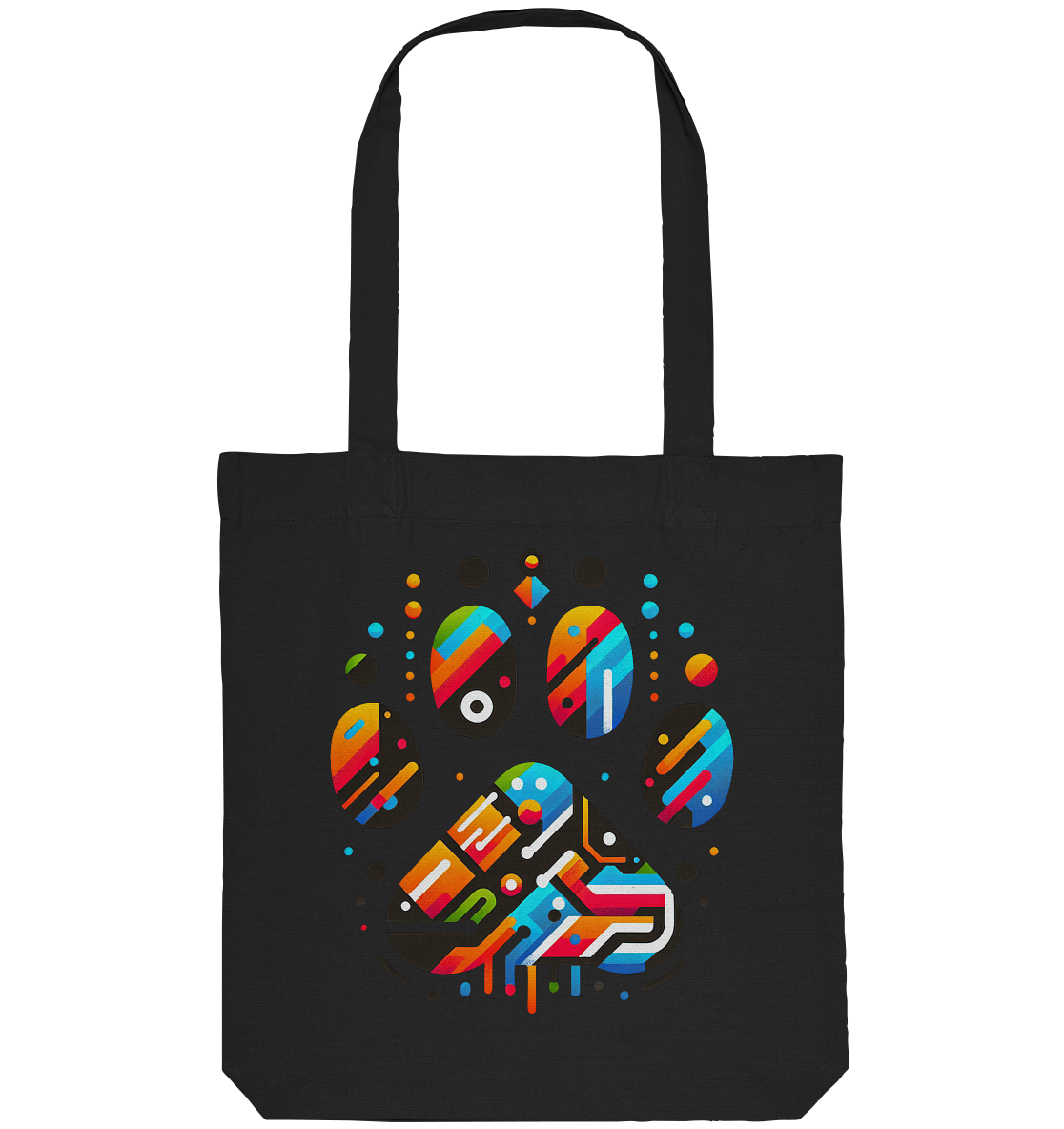 Y2K Technisch Design Pfote  - Organic Tote-Bag