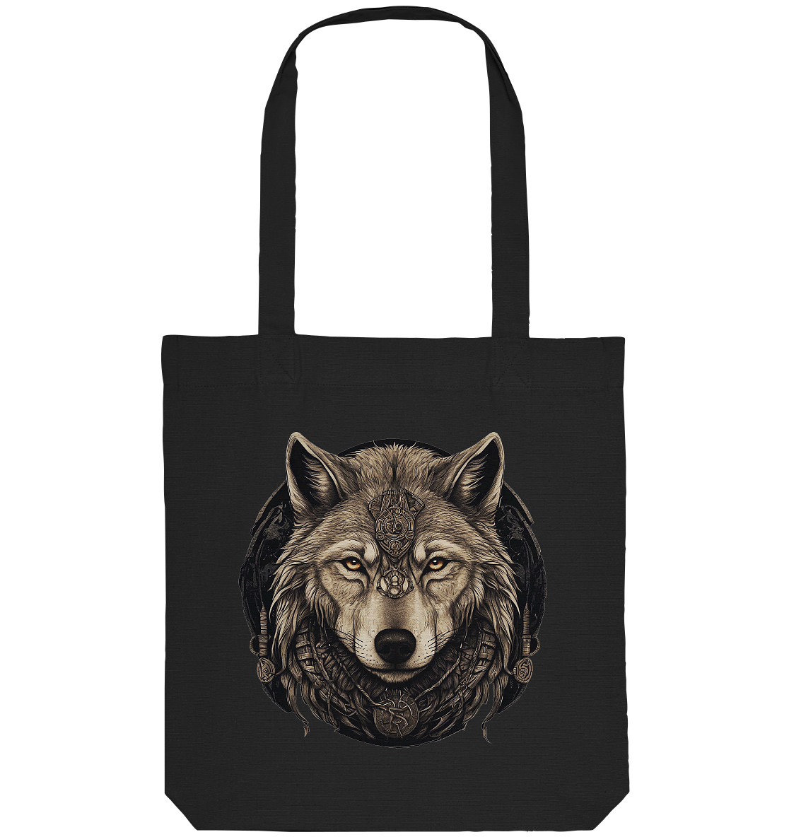 Wolf Fenris Viking Art - Organic Tote-Bag