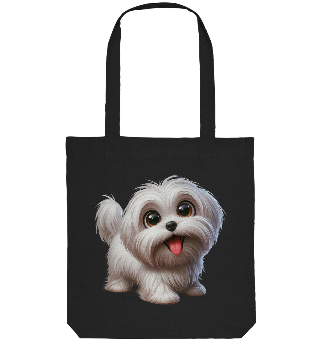 Malteser Hund Cartoon - personalisierbar - Organic Tote-Bag
