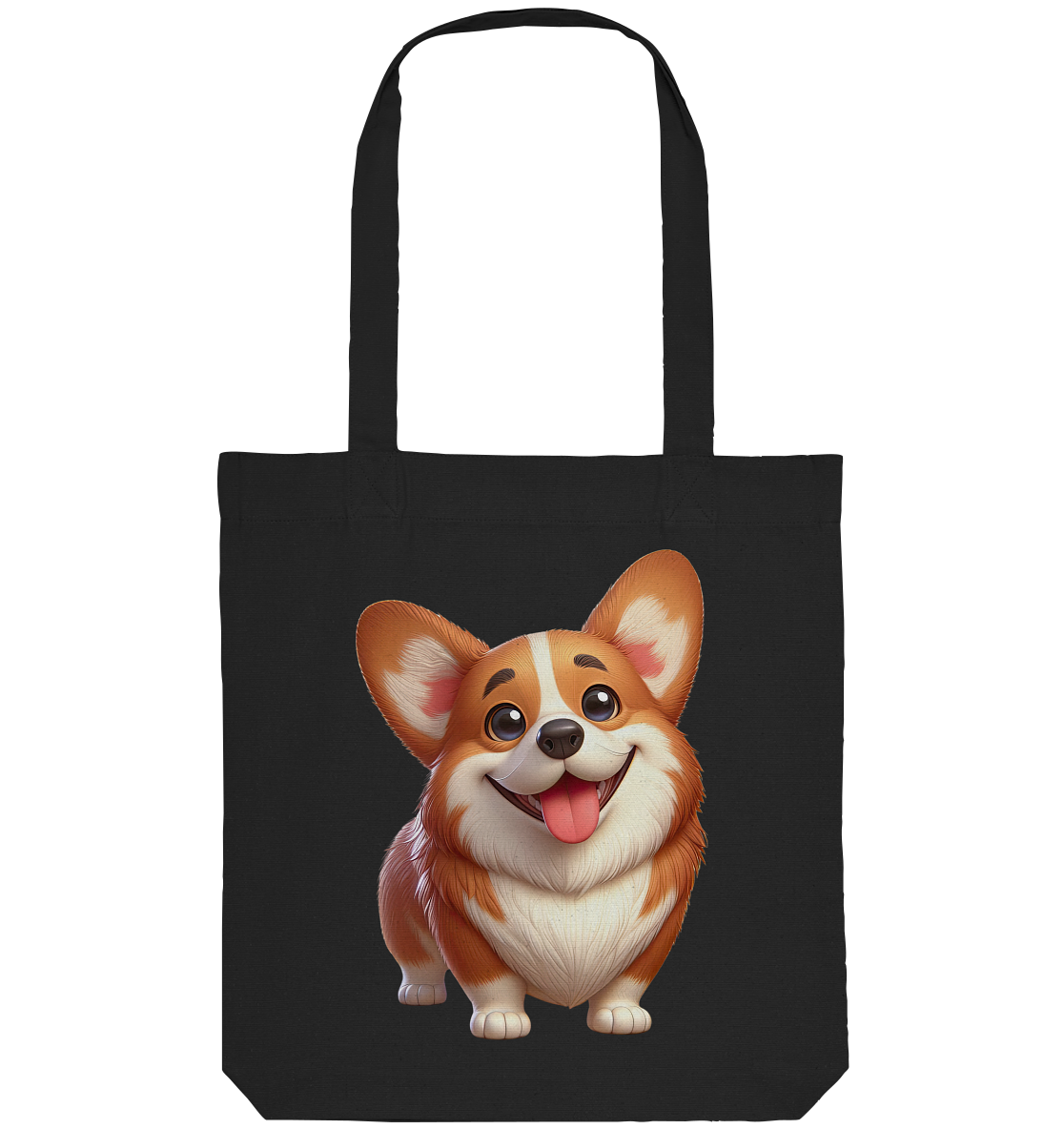 Corgi Hund Cartoon personalisierbar - Organic Tote-Bag