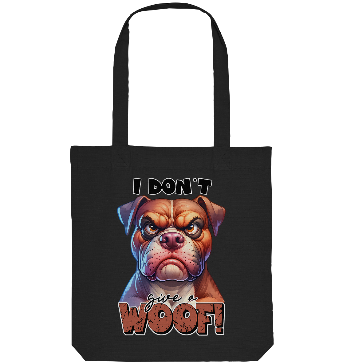 I don't give a woof - Fun Hunde Cartoon - Organic Tote-Bag