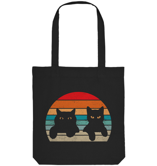 2 Katzen Retro Style - Organic Tote-Bag