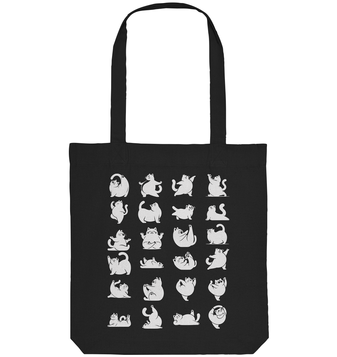Katzen Yoga / Cat Yoga Fun - personalisierbar - Organic Tote-Bag