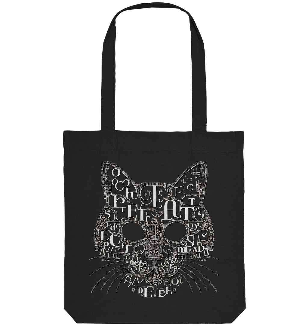 katzenkopf modernes design Buchstaben - Organic Tote-Bag