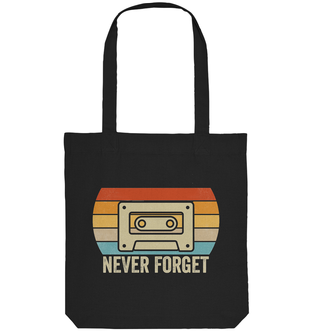 Never Forget Kassette 80's - Organic Tote-Bag