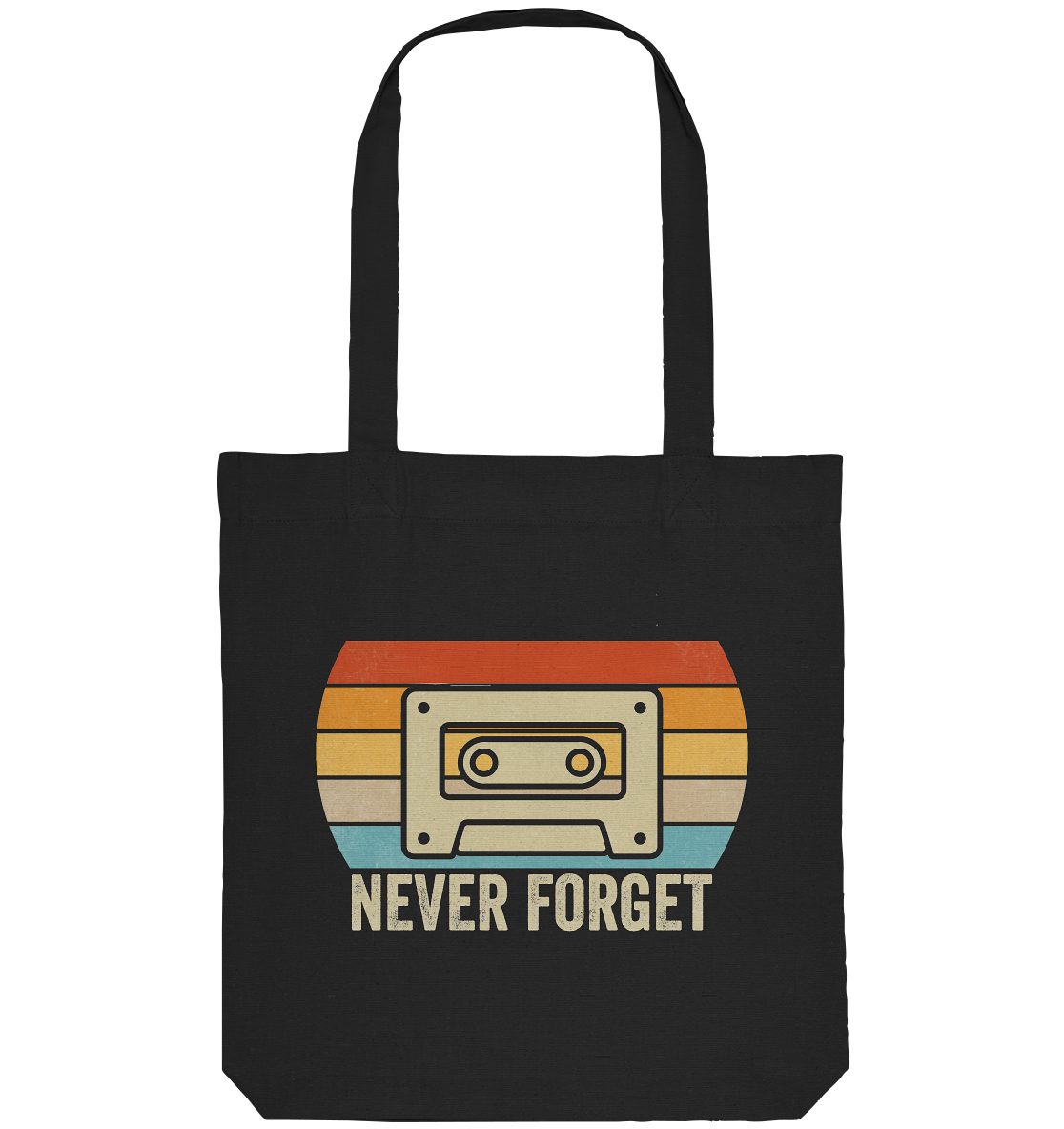 Never Forget Kassette 80's - Organic Tote-Bag