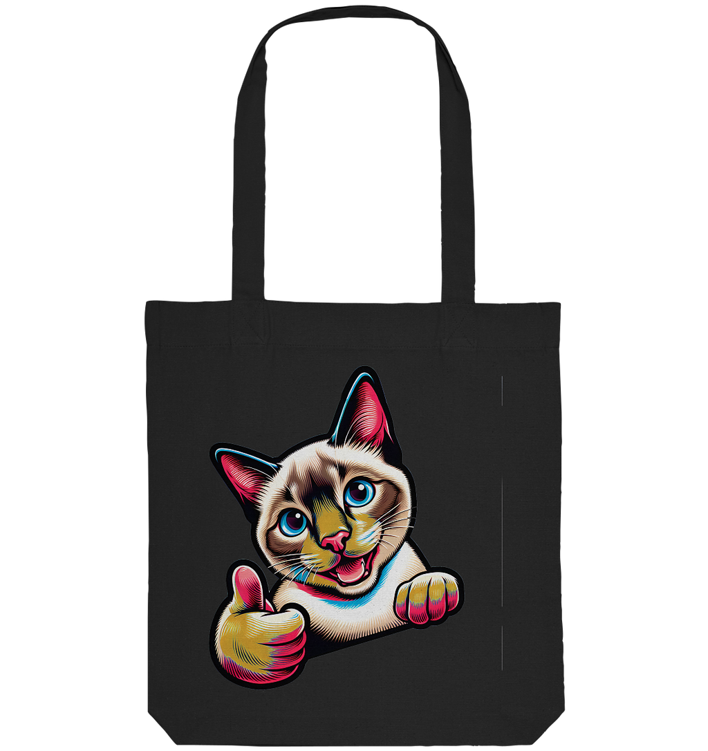 Siamkatze Pop Art - personalisierbar - Organic Tote-Bag