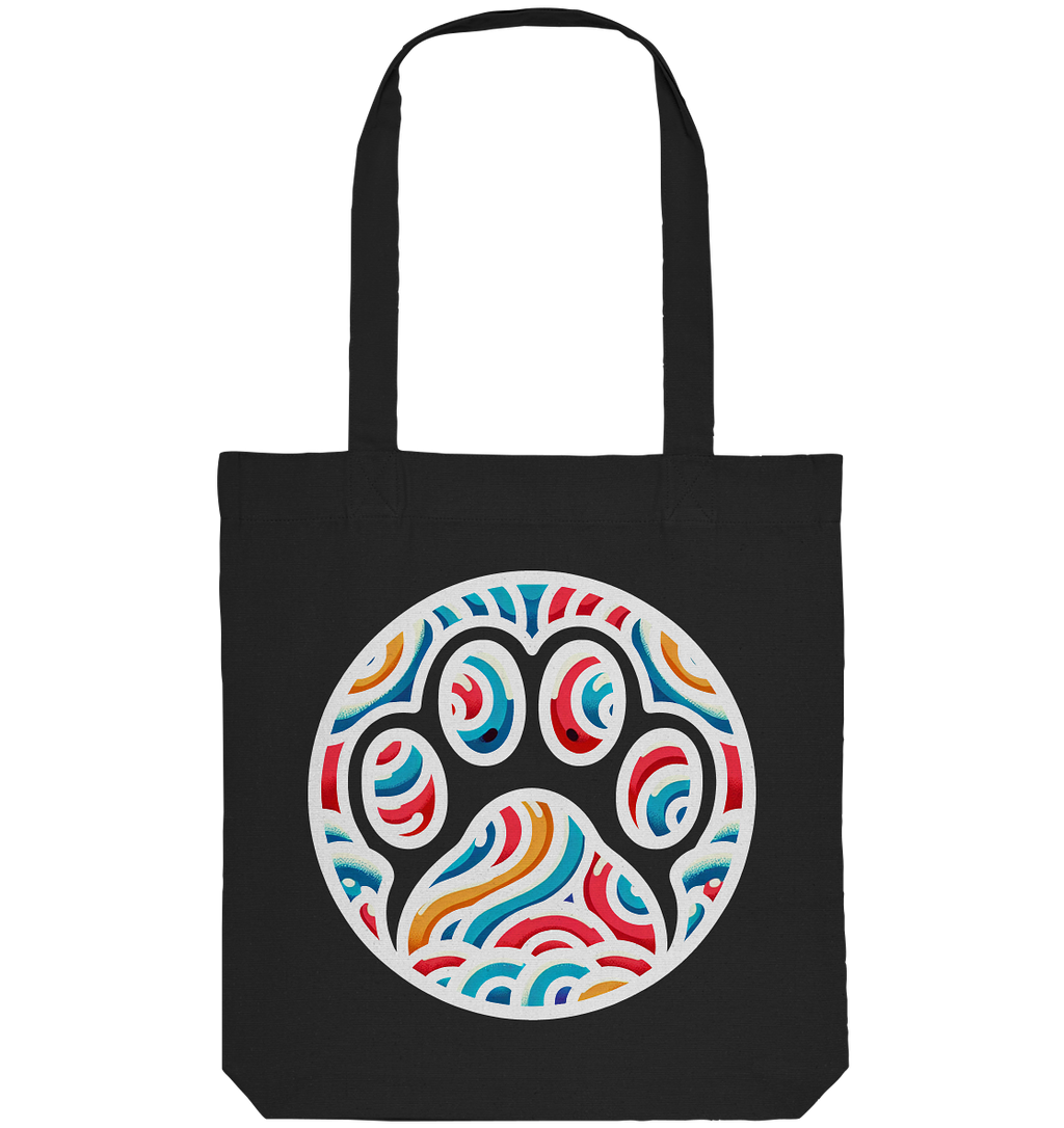 Pfote Pop  Kunst farbenfroh 90er Style  - Organic Tote-Bag
