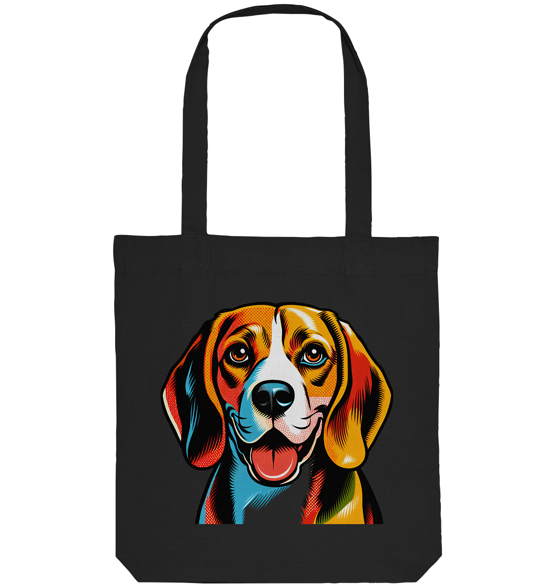 Beagle Pop Art - Personalisierbar - Organic Tote-Bag