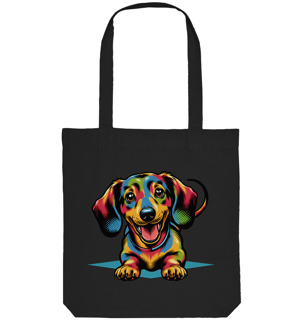 Happy Dackel Pop Art - Organic Tote-Bag