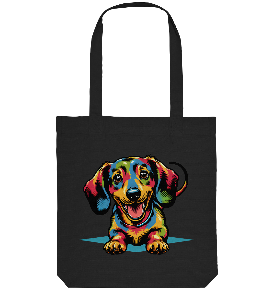 Happy Dackel Pop Art - Organic Tote-Bag