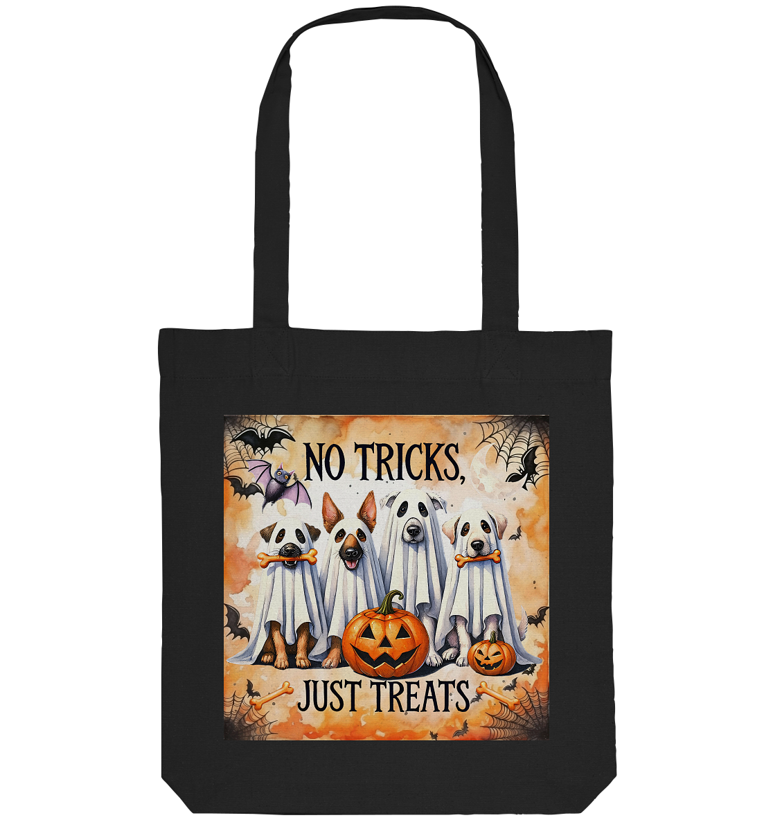 Halloween Dogs No Tricks Just Treats - Organic Tote-Bag