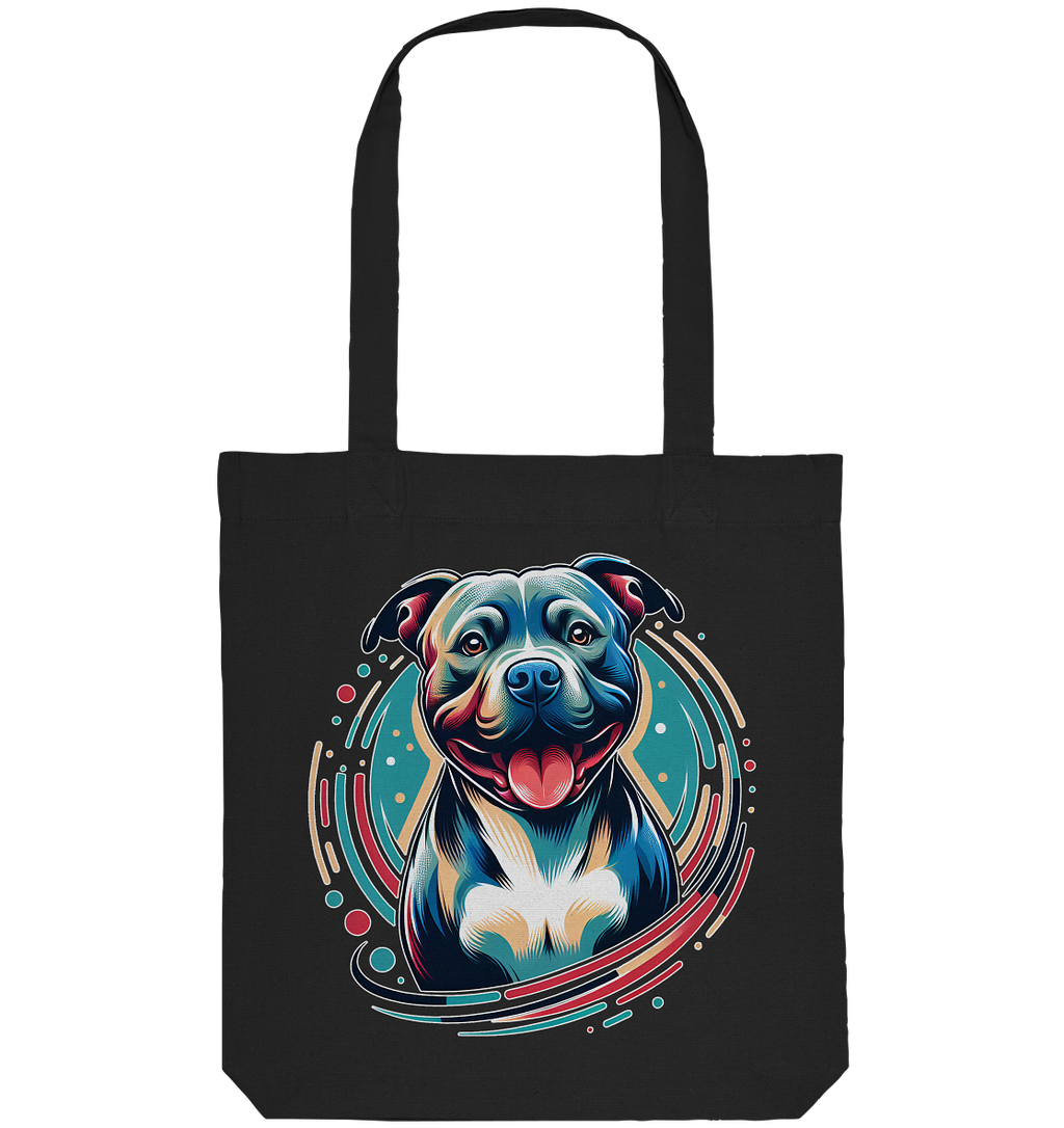 Happy Pittbull / Staffy PopArt - Organic Tote-Bag