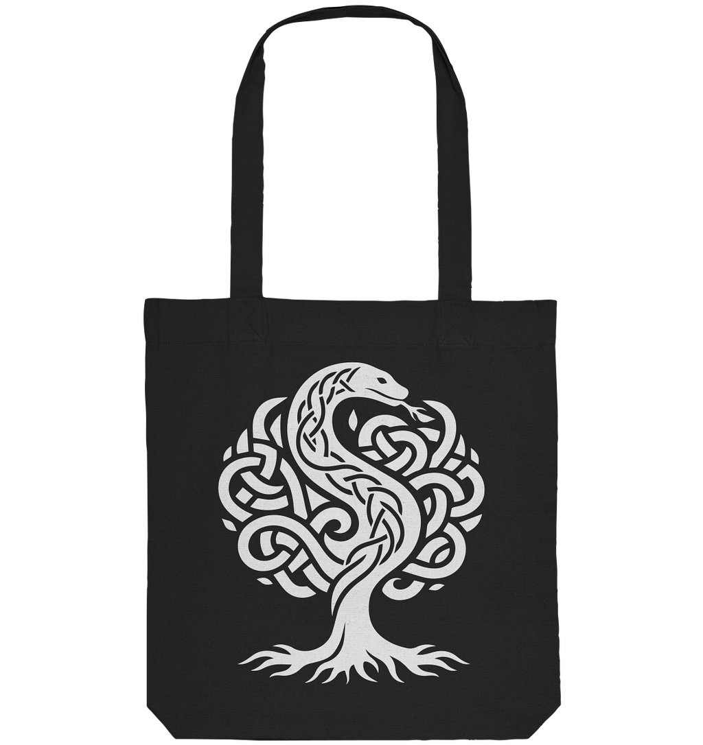 Keltischer Lebensbaum mit Schlange - Organic Tote-Bag