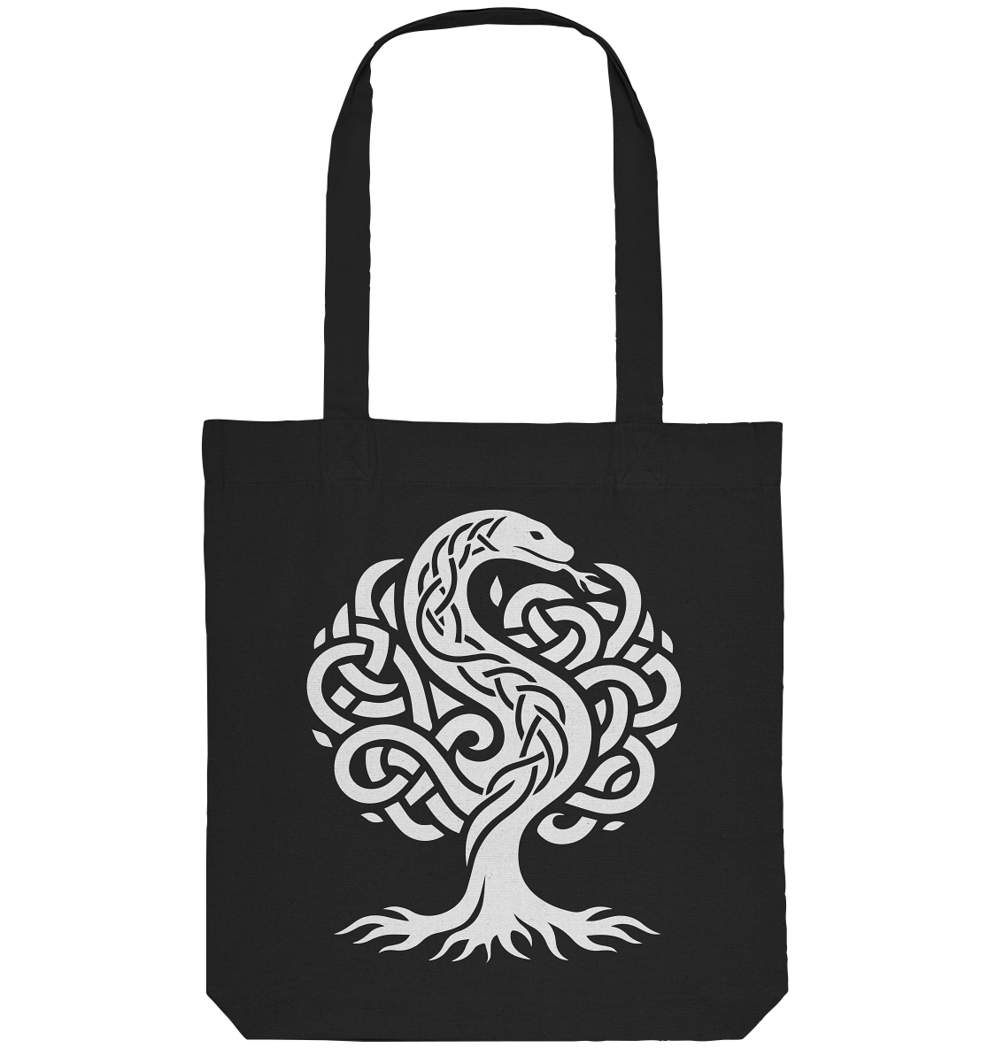 Keltischer Lebensbaum mit Schlange - Organic Tote-Bag