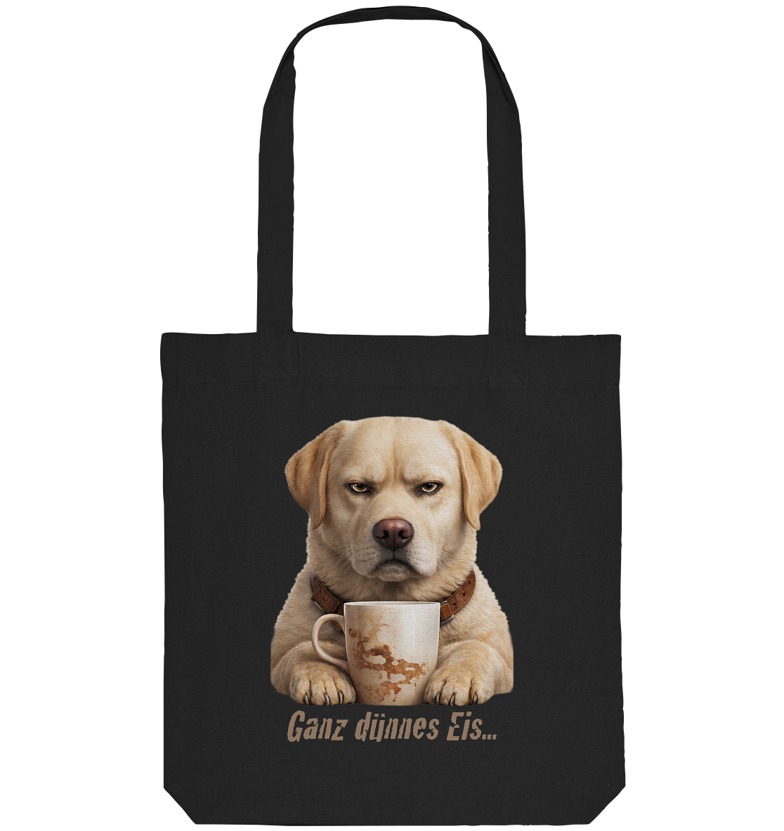 Ganz dünnes Eis- Grumpy Labrador Retreiver  - Organic Tote-Bag
