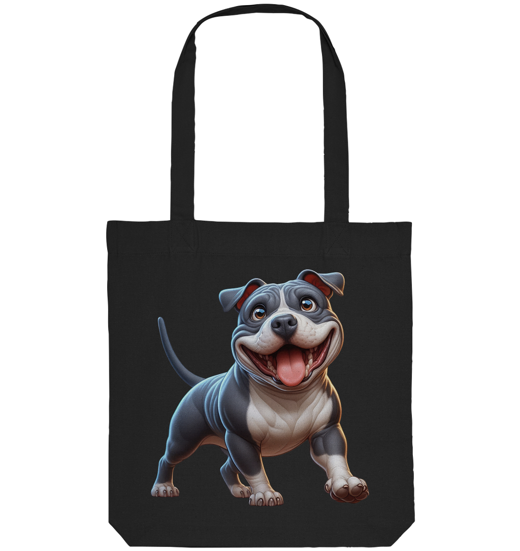 Pittbull Cartoon Hund personalisierbar - Organic Tote-Bag