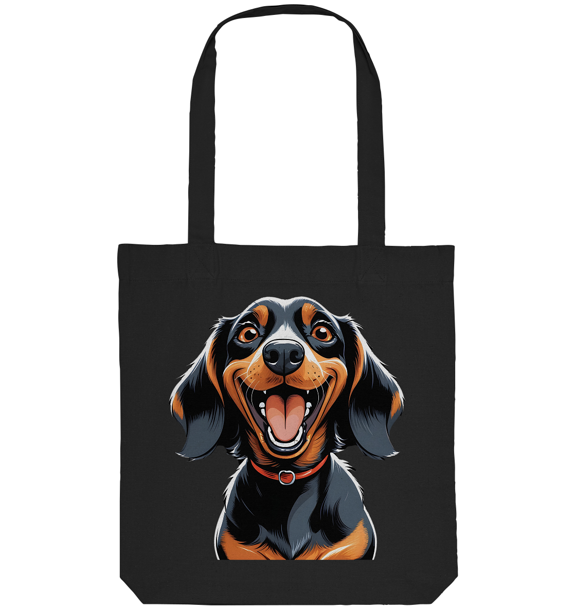 Happy Dackel Cartoon - Organic Tote-Bag