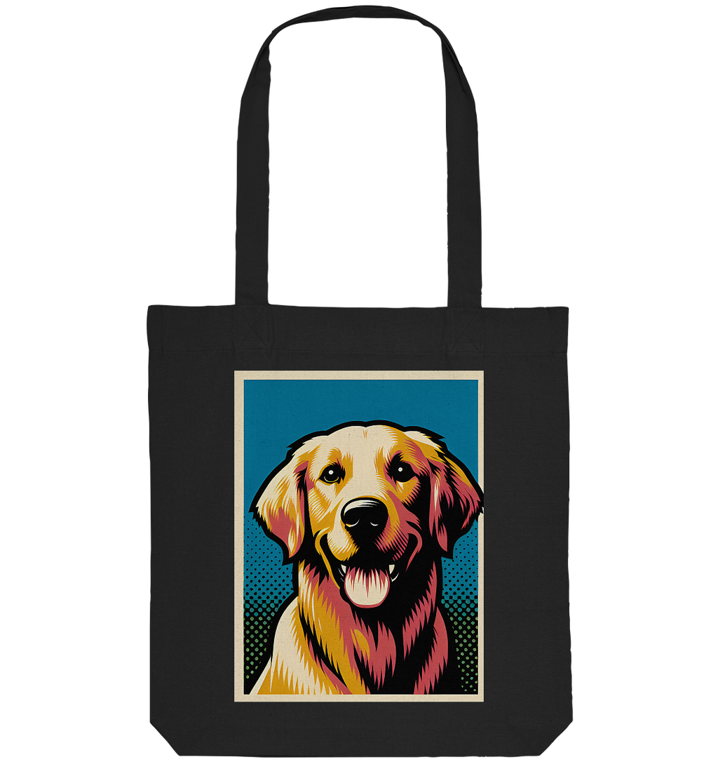 Golden Retriever Pop Art - personalisierbar - Organic Tote-Bag