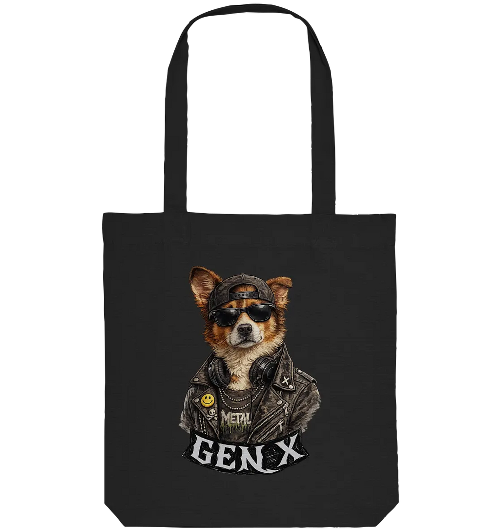 GEN X Funny Punk Dog 80s - Organic Tote-Bag - PAWentura