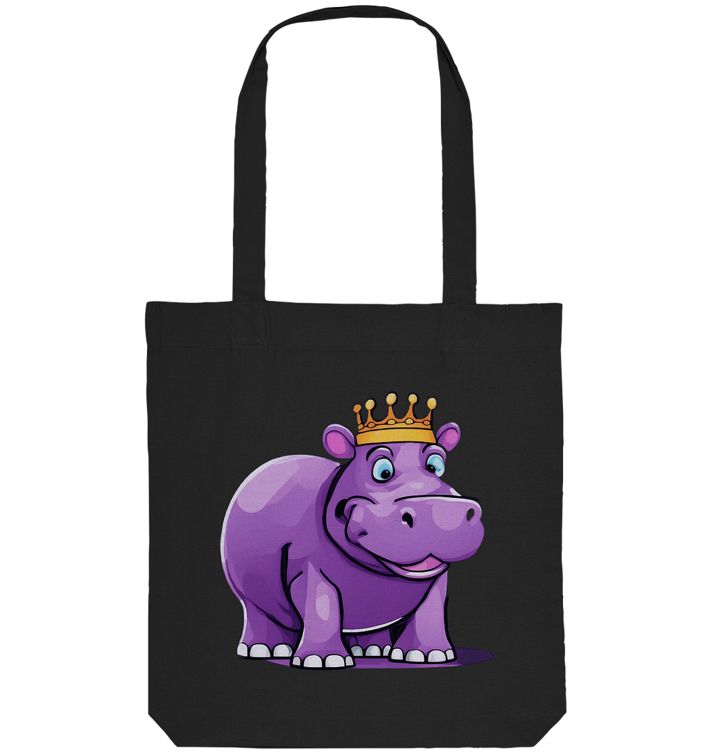 Hippo Queen Cute - personalisierbar - Organic Tote-Bag