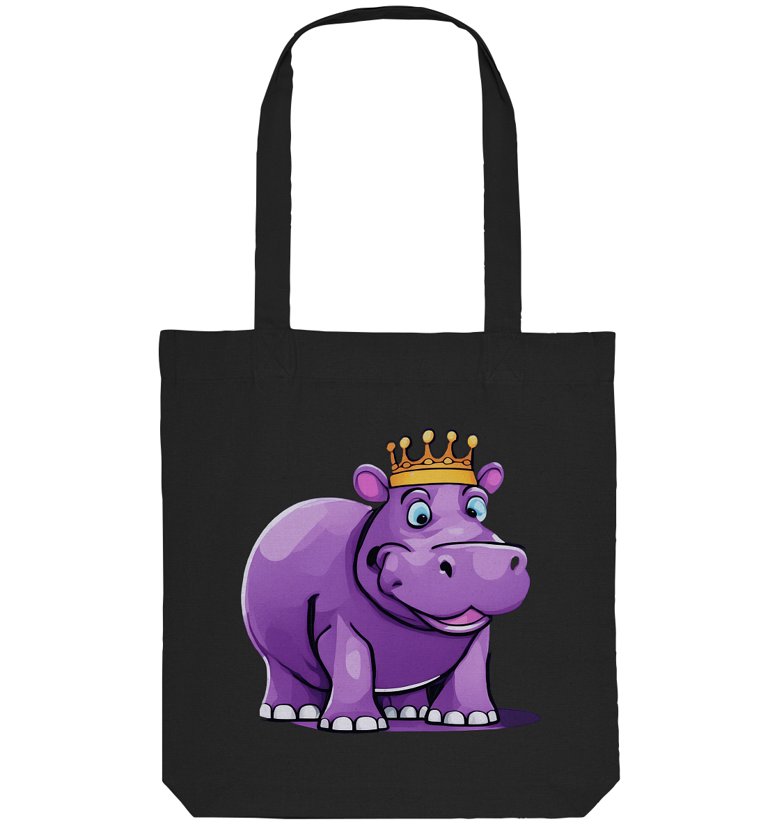 Hippo Queen Cute - personalisierbar - Organic Tote-Bag
