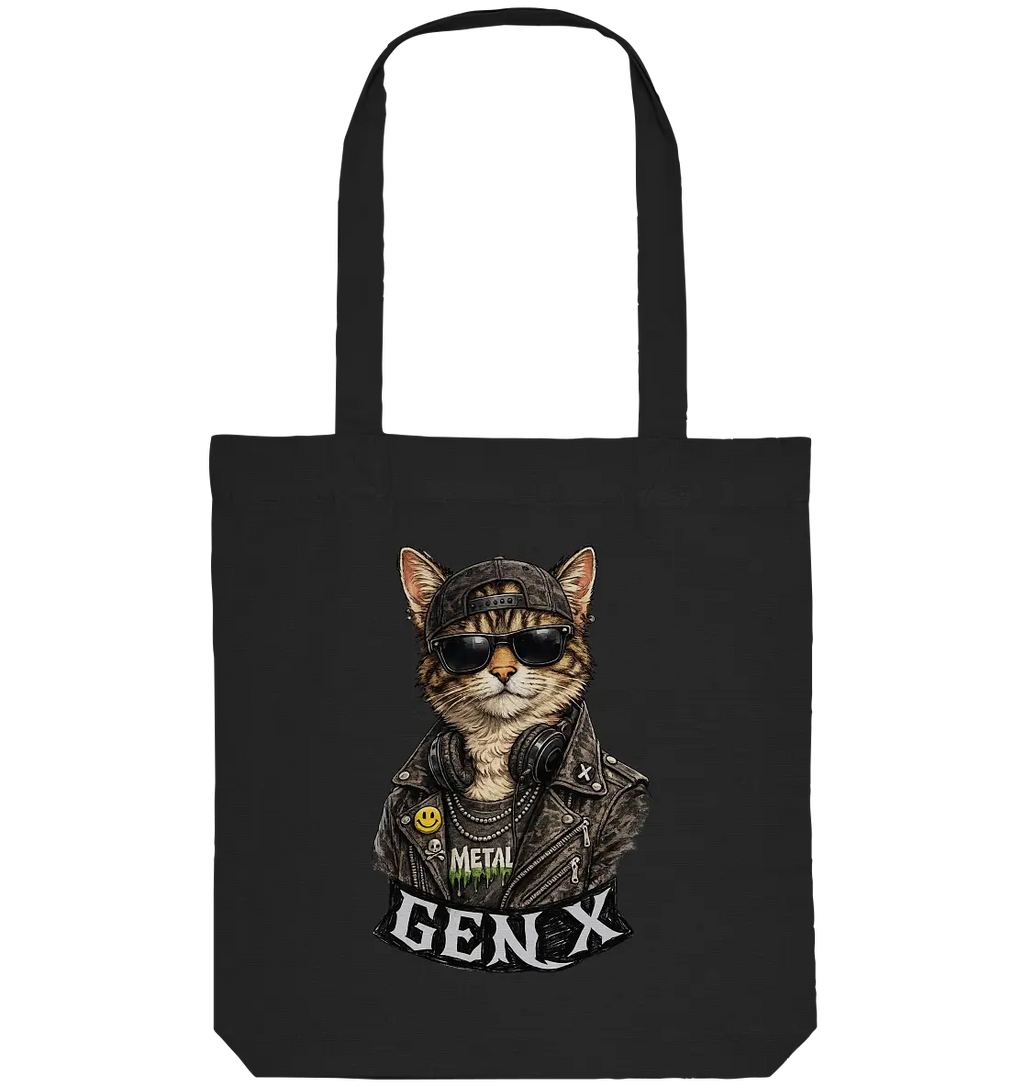 GEN X Funny Punk Cat - Organic Tote-Bag - PAWentura