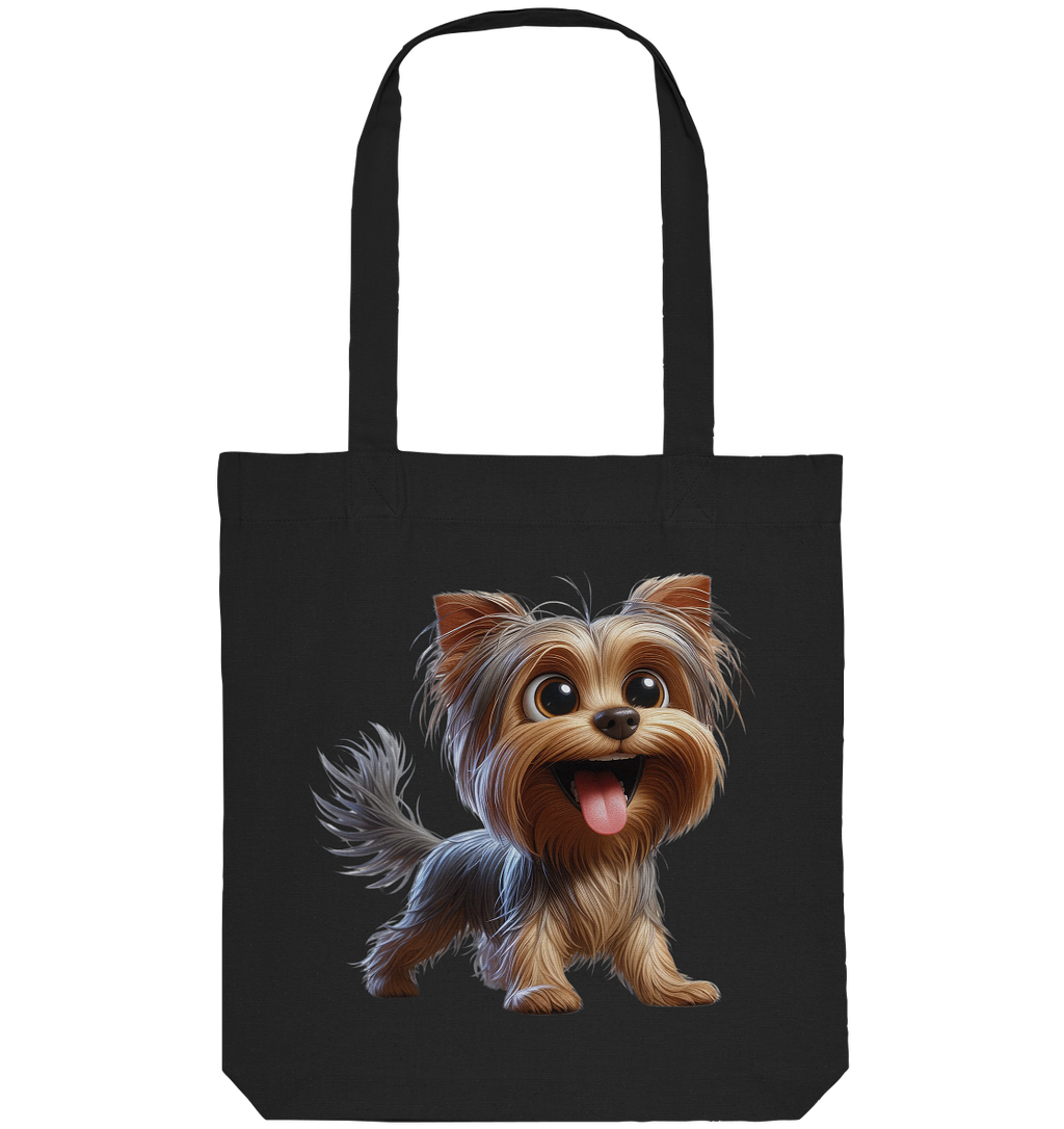 Yorkshire Terrier Cartoon - personalisierbar - Organic Tote-Bag