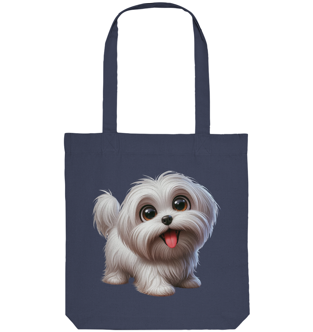Malteser Hund Cartoon - personalisierbar - Organic Tote-Bag
