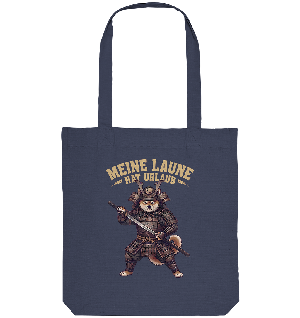 Meine Laune hat Urlaub – Lustiger Shiba Samurai Hund - Organic Tote-Bag