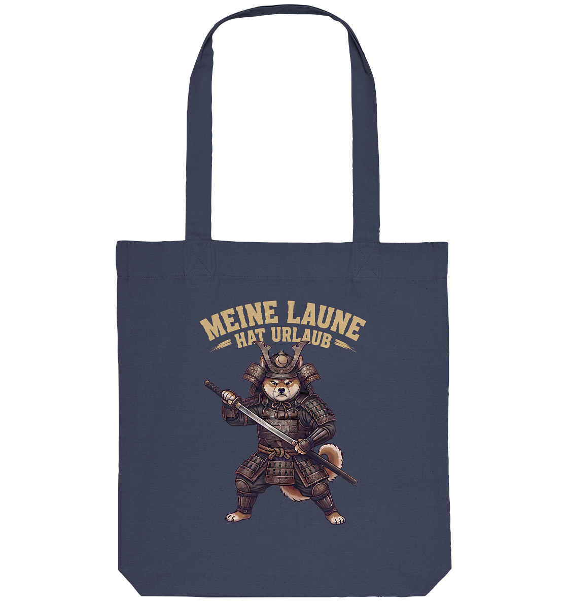 Meine Laune hat Urlaub – Lustiger Shiba Samurai Hund - Organic Tote-Bag