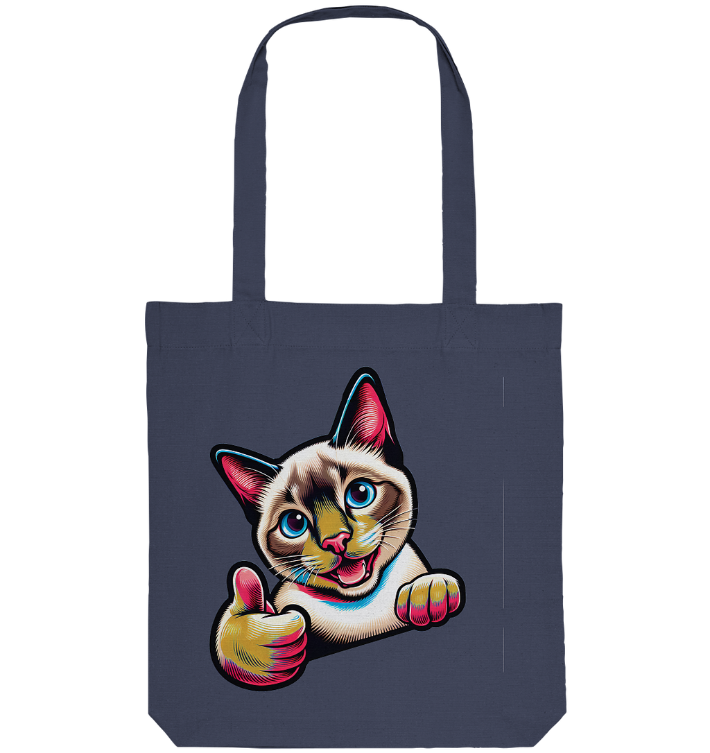Siamkatze Pop Art - personalisierbar - Organic Tote-Bag