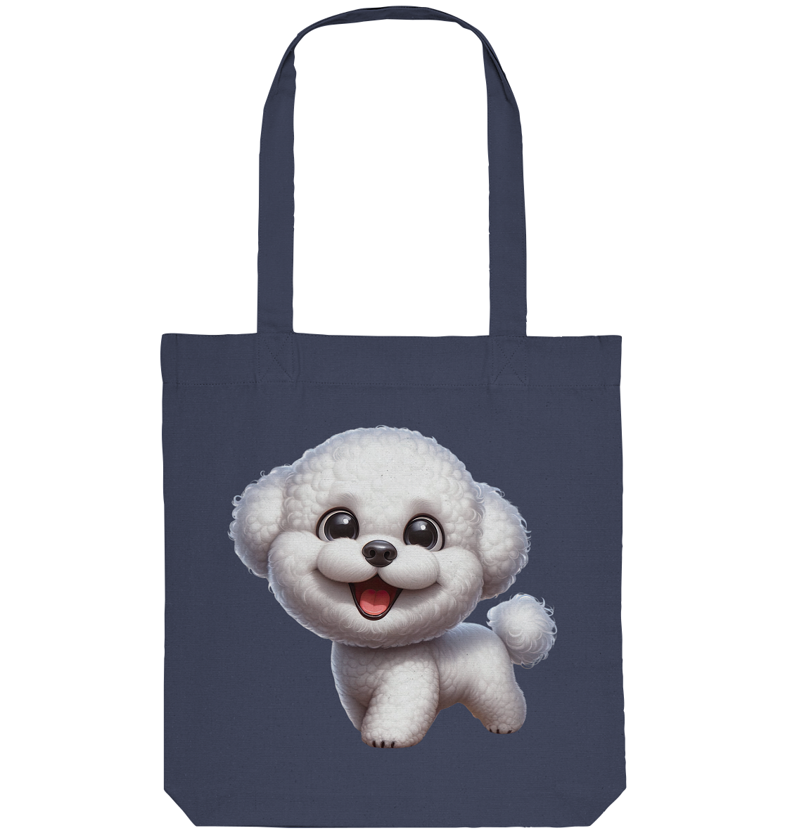 Bichon Frisé Cartoon personalisierbar - Organic Tote-Bag