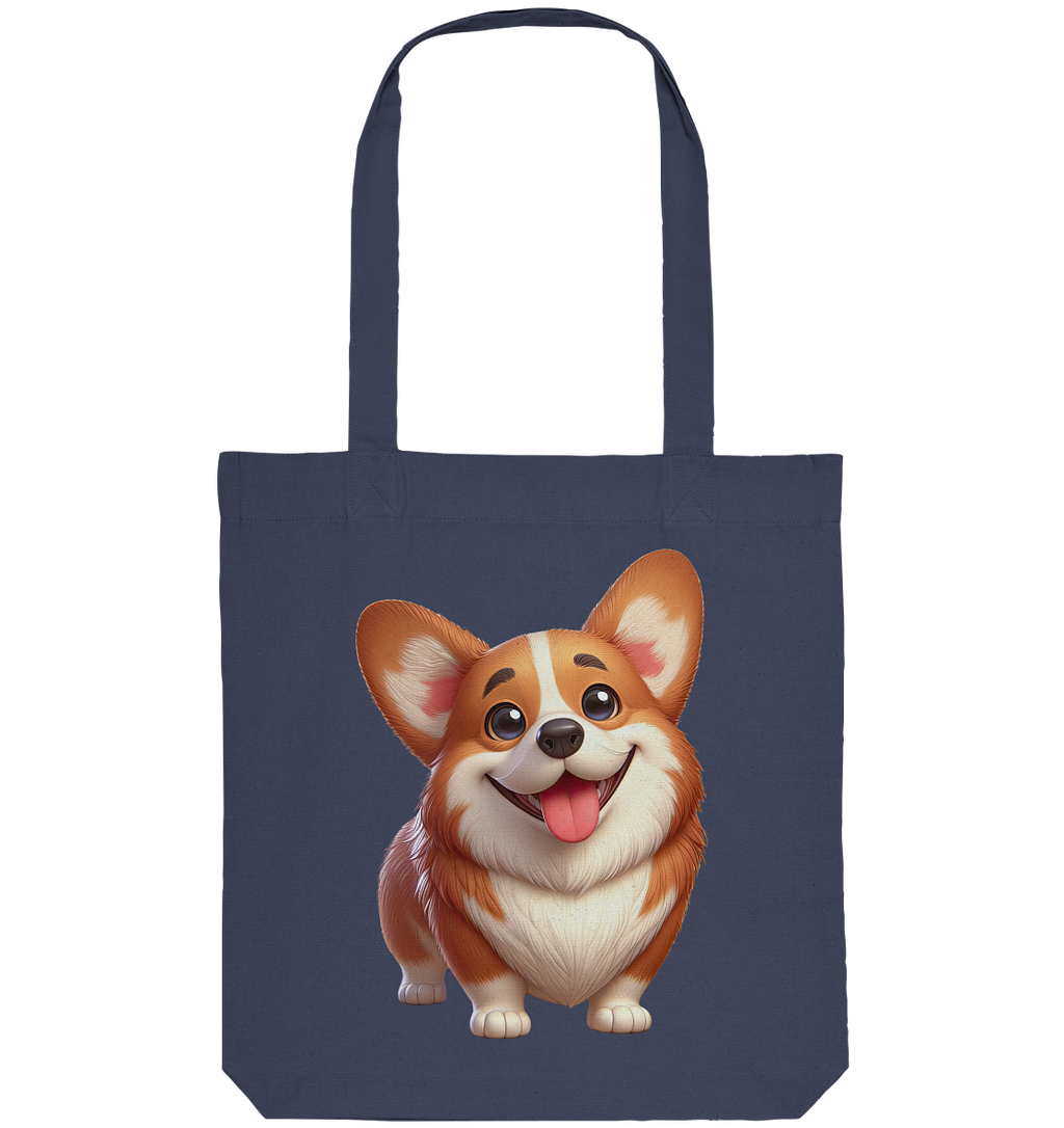 Corgi Hund Cartoon personalisierbar - Organic Tote-Bag