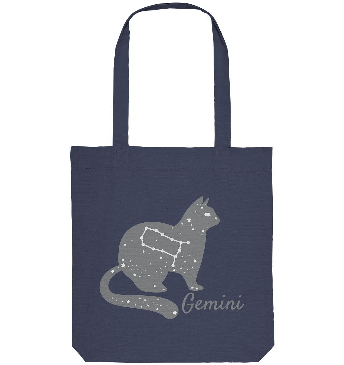 Sternzeichen Katze Zwilling - personalisierbar - Organic Tote-Bag