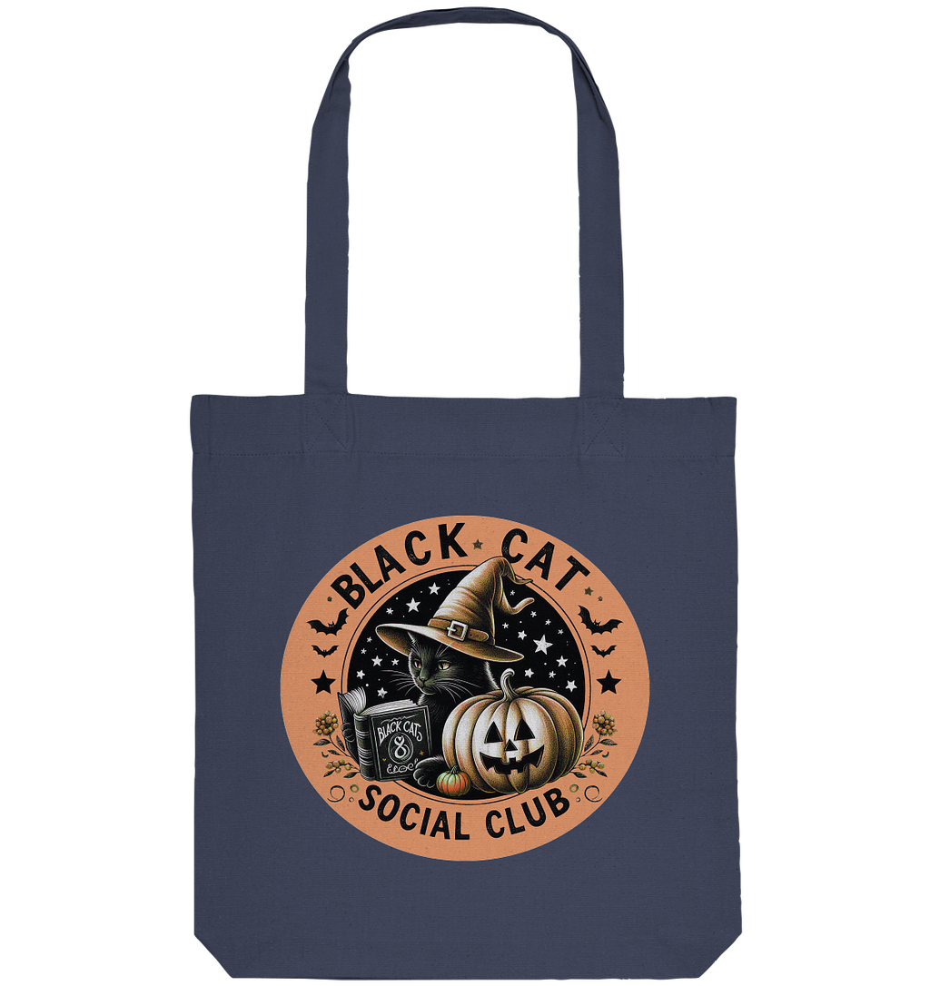 Halloween Black Cat Social Club - Organic Tote-Bag