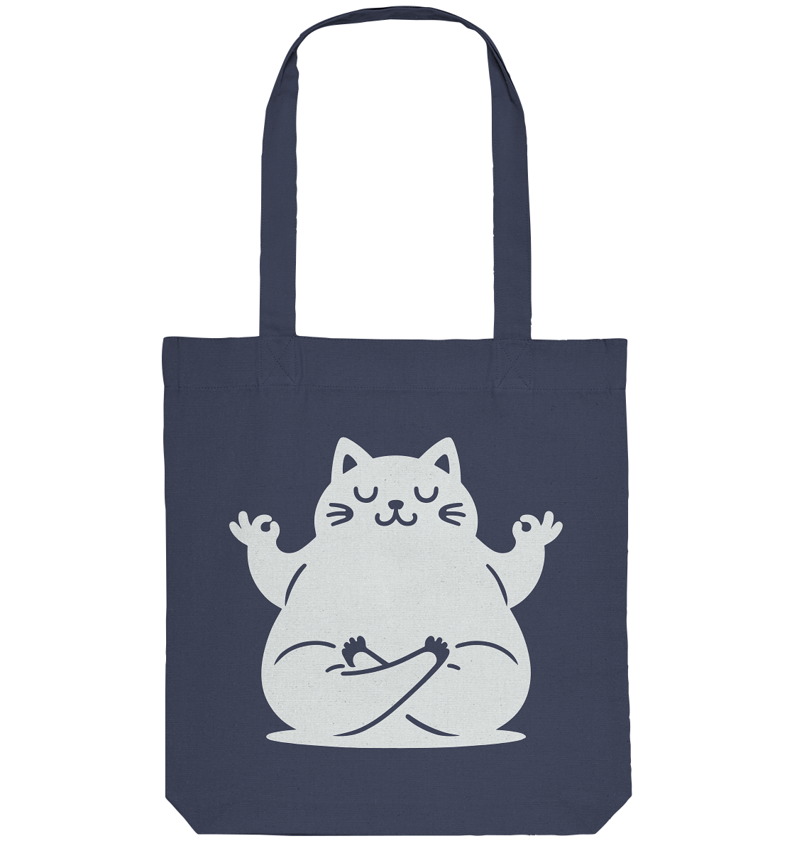 Funny yoga Cat - personalisierbar - Organic Tote-Bag