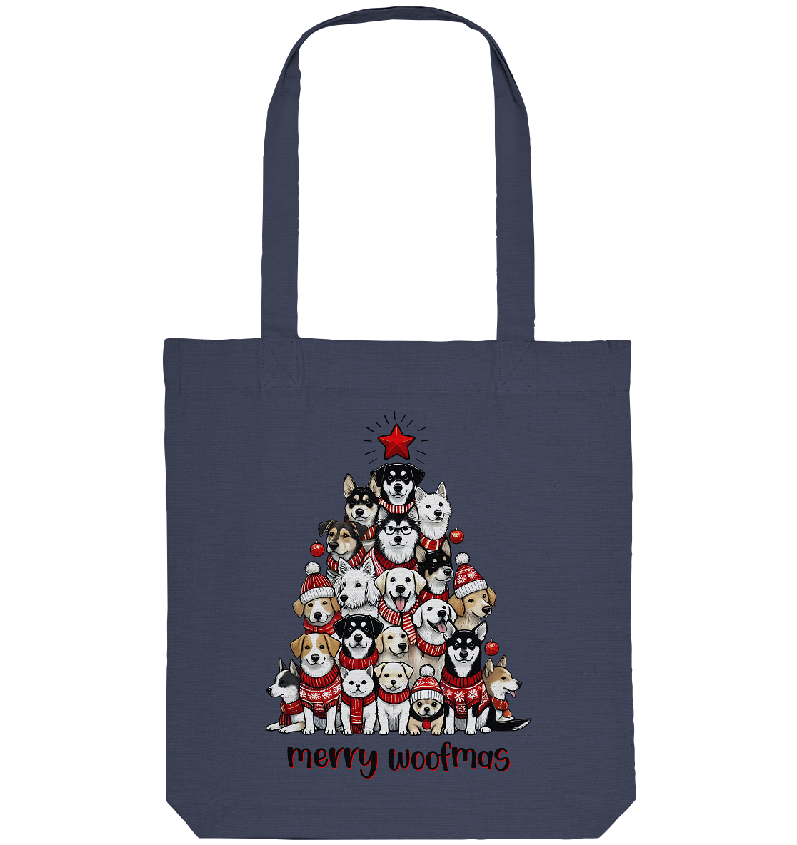 Weihnachten Christmas Hunde Baum Merry Woofmas - Organic Tote-Bag