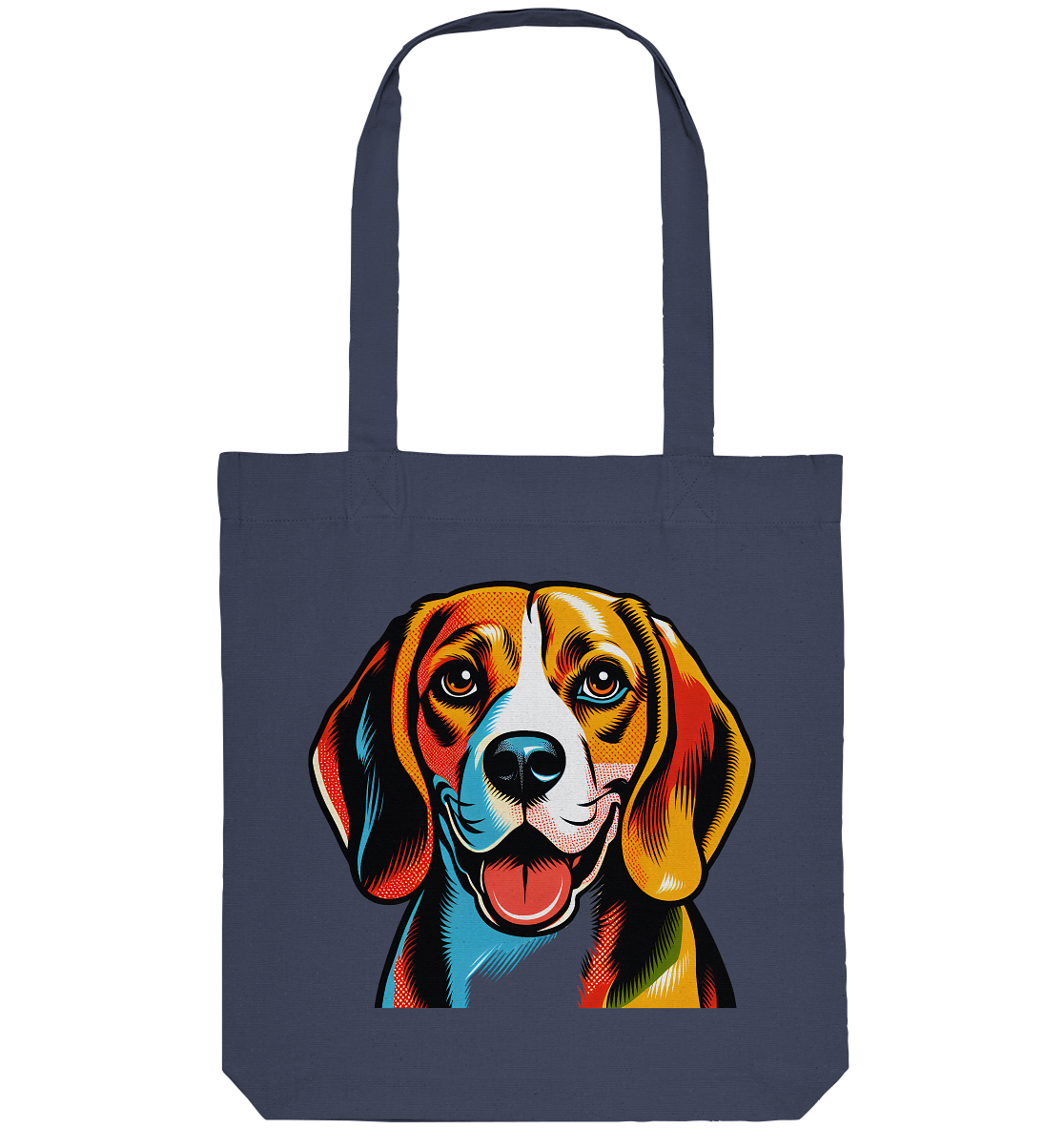 Beagle Pop Art - Personalisierbar - Organic Tote-Bag