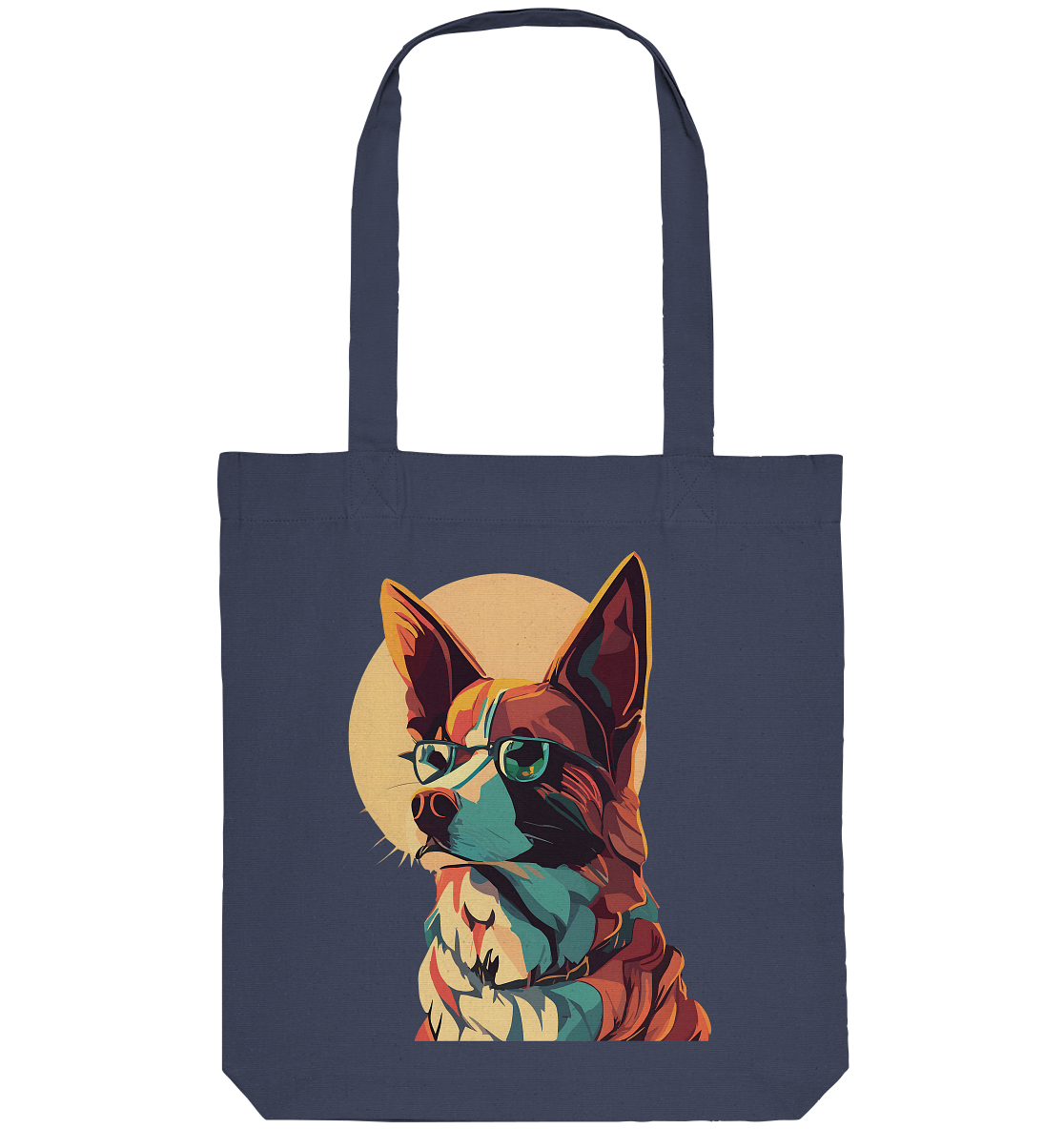 Retro Pop Art Illustration Fox Terrier Hund - Organic Tote-Bag