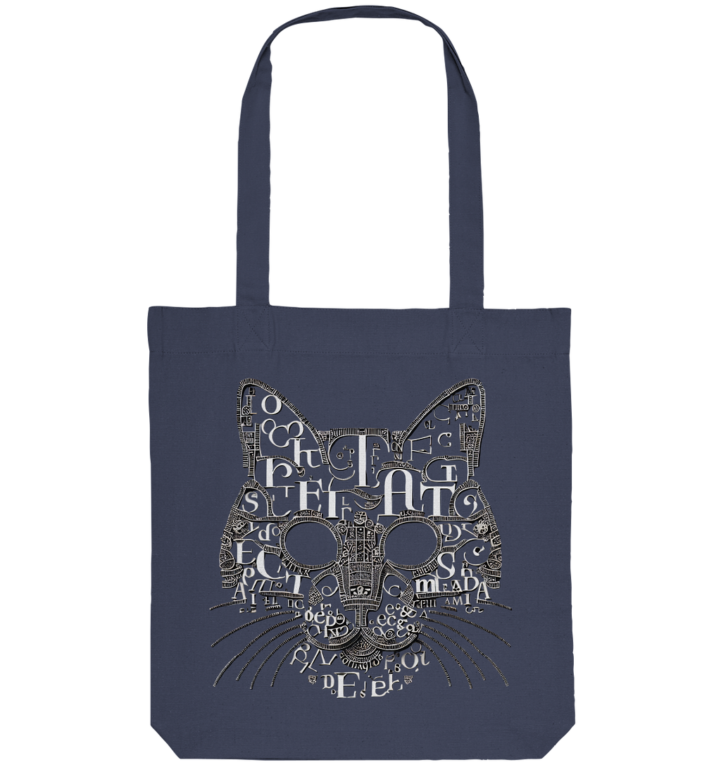 katzenkopf modernes design Buchstaben - Organic Tote-Bag