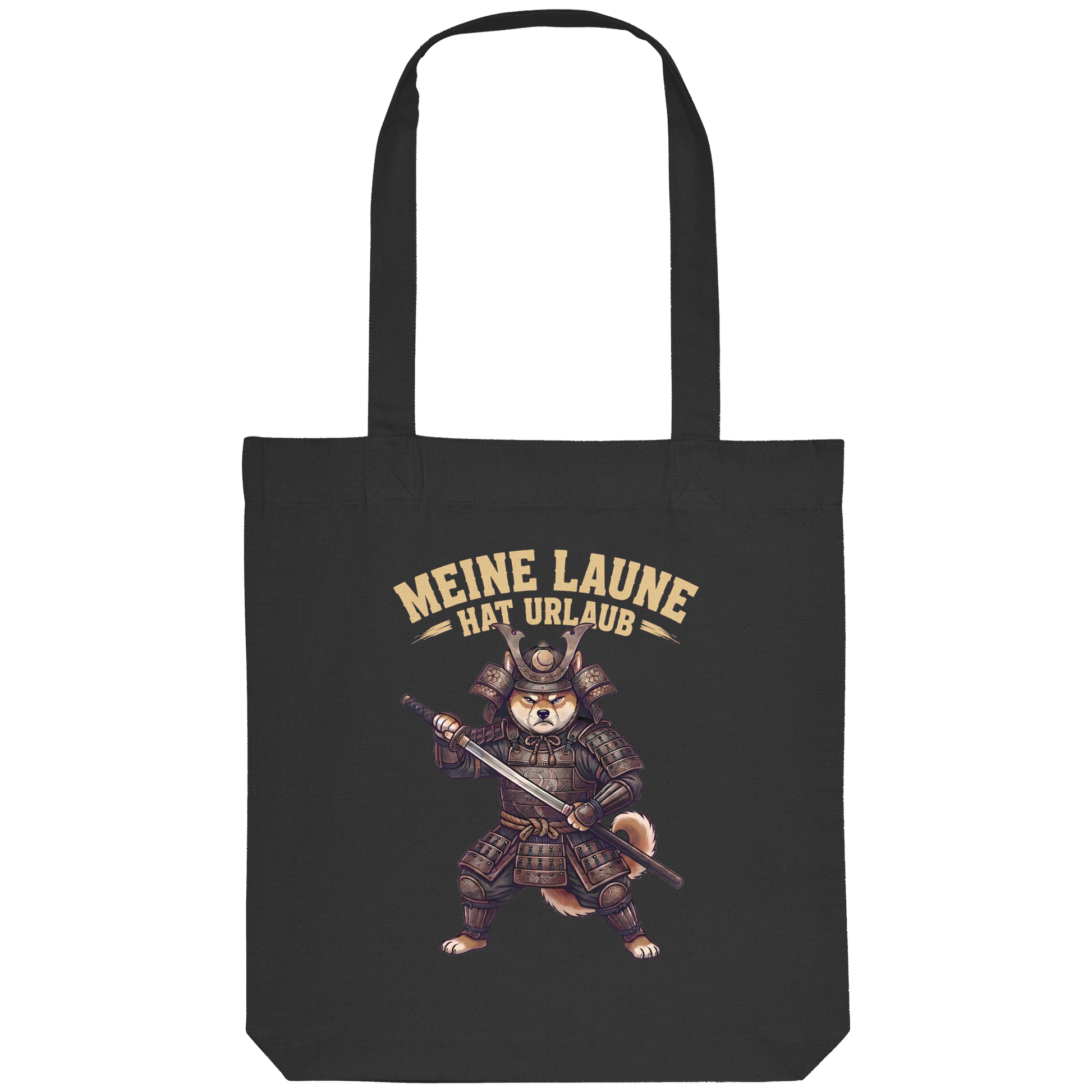 Meine Laune hat Urlaub – Lustiger Shiba Samurai Hund - Organic Tote-Bag
