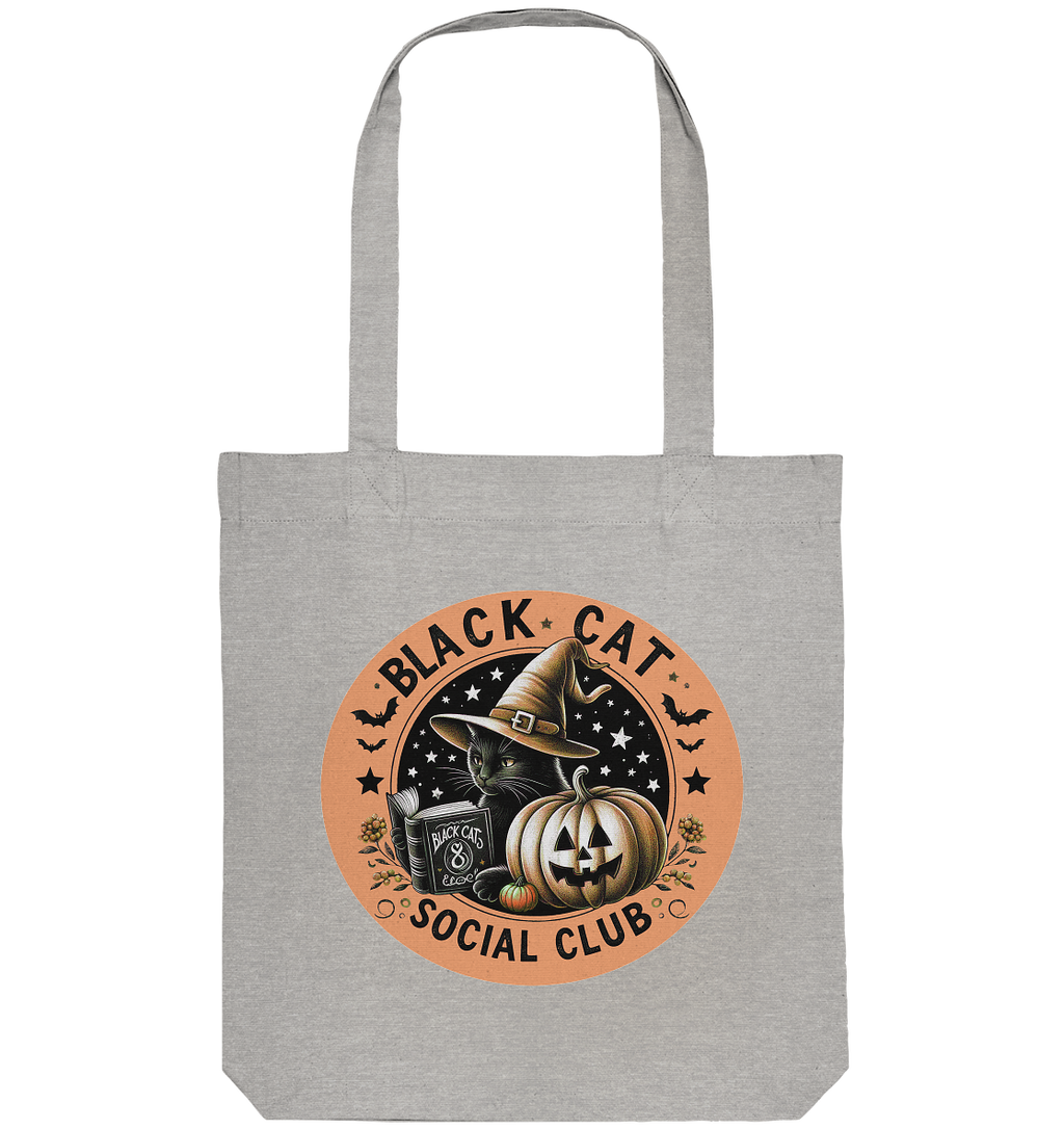 Halloween Black Cat Social Club - Organic Tote-Bag