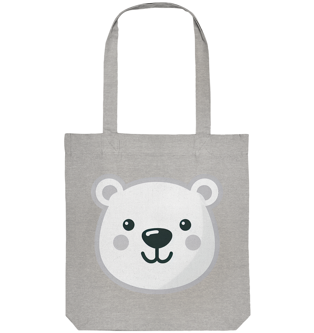 Fröhliche Eisbär Gesicht  - personalisierbar - Organic Tote-Bag