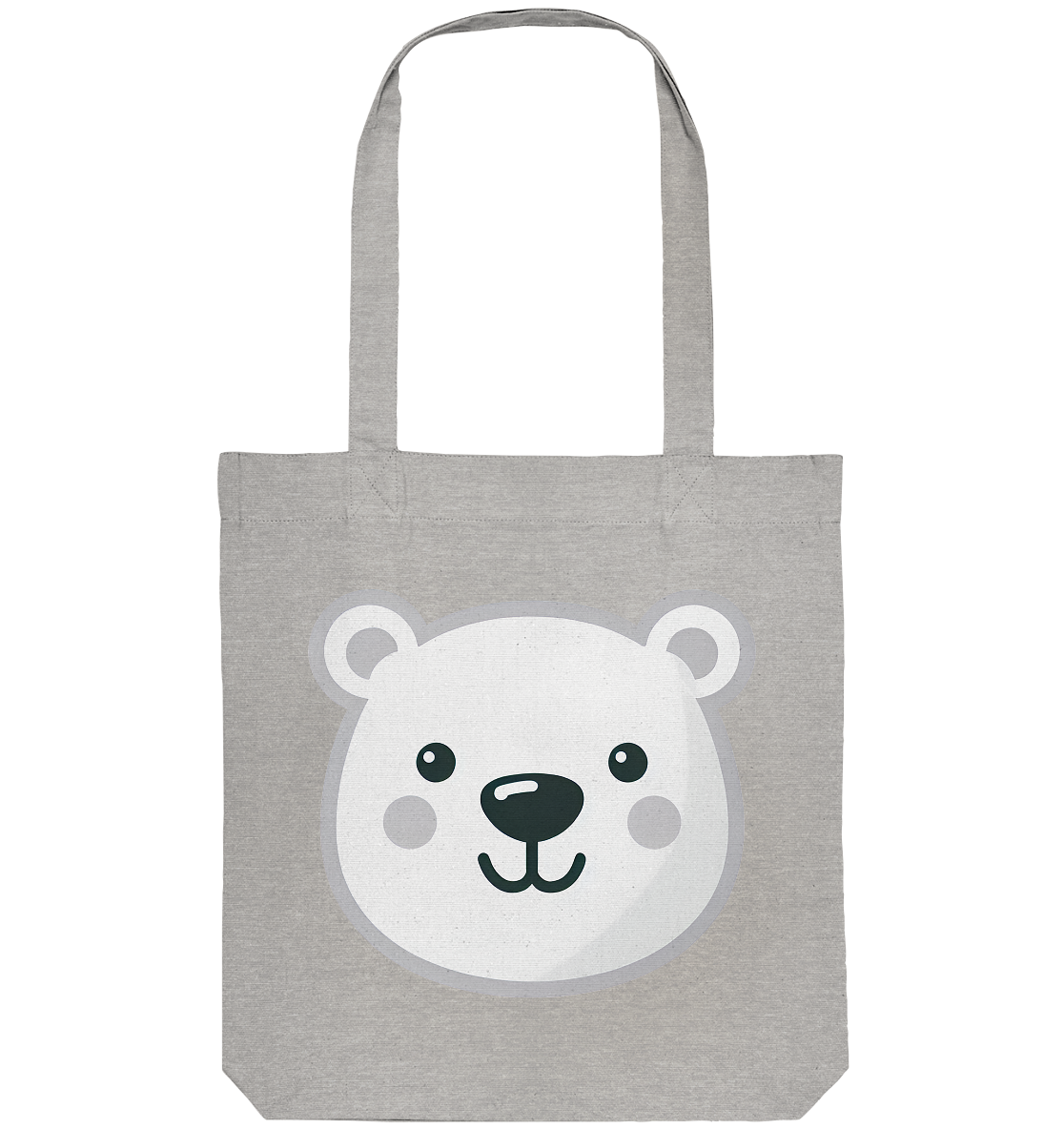 Fröhliche Eisbär Gesicht  - personalisierbar - Organic Tote-Bag