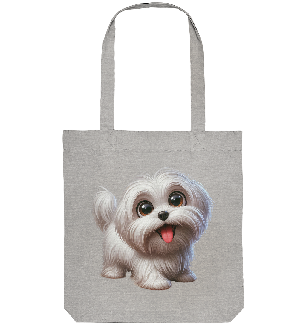 Malteser Hund Cartoon - personalisierbar - Organic Tote-Bag