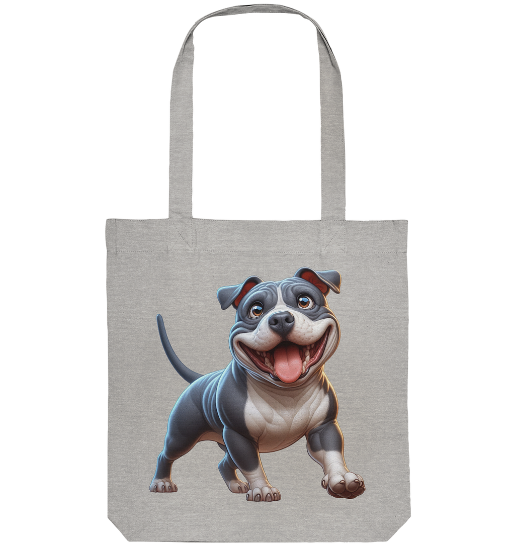 Pittbull Cartoon Hund personalisierbar - Organic Tote-Bag