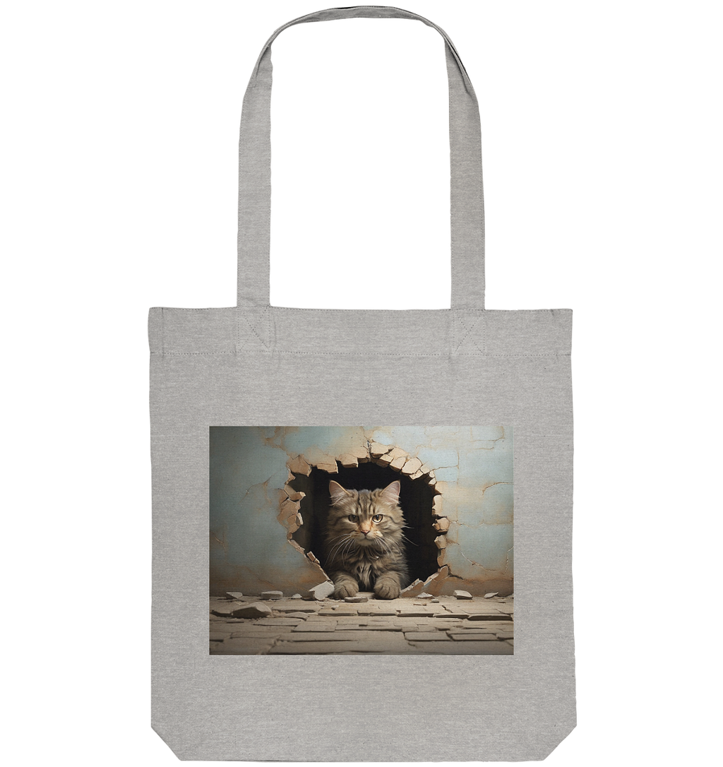 Katze durch wand - Organic Tote-Bag